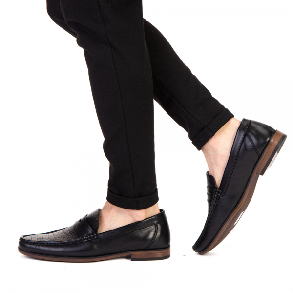 Ανδρικά παπούτσια Lister μαύρα, 3 - Kalapod.gr